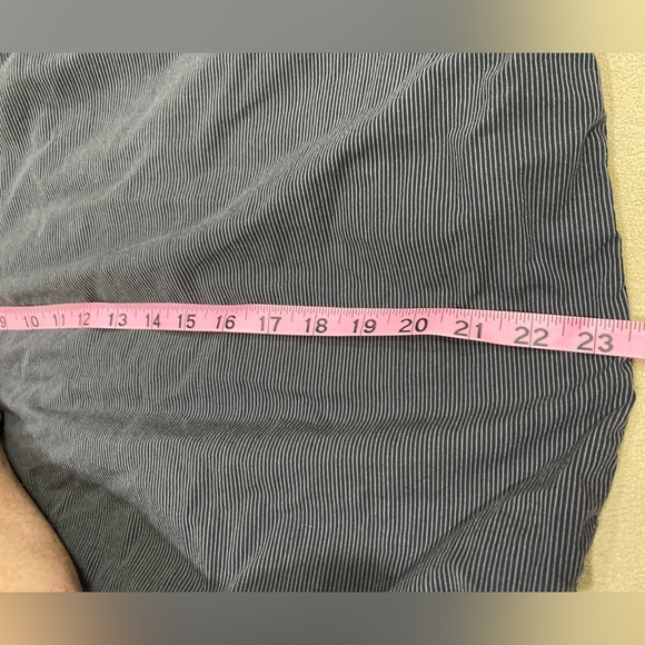 Gray PINSTRIPE Long Sleeve Black Charcoal Collared Button-Down Night Life Shirt - Picture 11 of 13